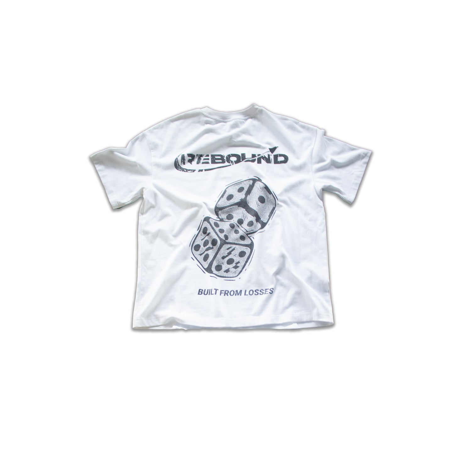 Rebound white t-shirt with dice graphic – 1 of 50