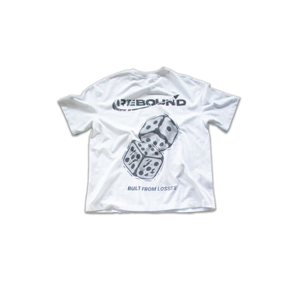 Rebound white t-shirt with dice graphic – 1 of 50